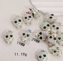 Load image into Gallery viewer, Diamond Skulls Various Colors Available Fancy Rhinestone Bead
