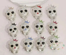 Load image into Gallery viewer, Diamond Skulls Various Colors Available Fancy Rhinestone Bead
