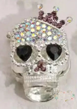 Load image into Gallery viewer, Diamond Skulls Various Colors Available Fancy Rhinestone Bead
