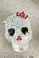 Load image into Gallery viewer, Diamond Skulls Various Colors Available Red Fancy Rhinestone Bead
