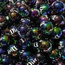 Load image into Gallery viewer, DiDi Black 16mm UV Acrylic Beads - 5 Count 16mm Acrylic Beads
