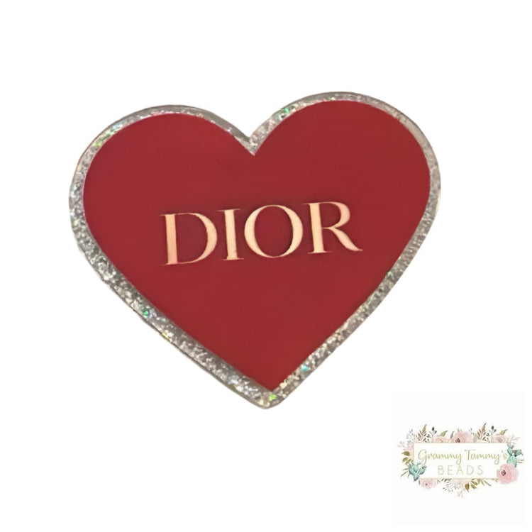 Didi Heart Glittery Flatback Glitter