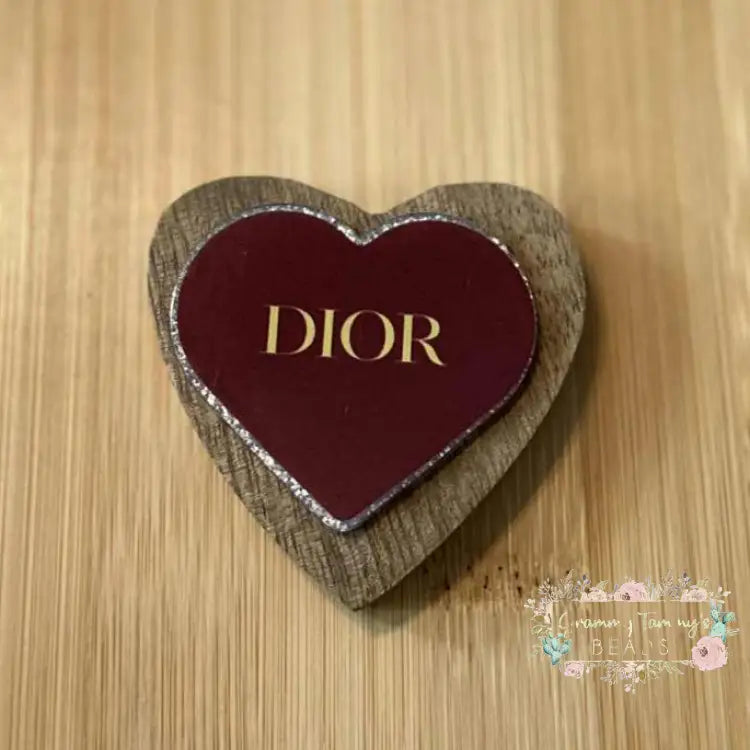 DiDi Red Heart Glittery Flatback Glitter Flatback