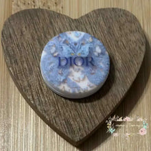 Load image into Gallery viewer, DiDi Blue Butterfily &amp; Lace Round Silicone Bead Silicone Round Focal Bead
