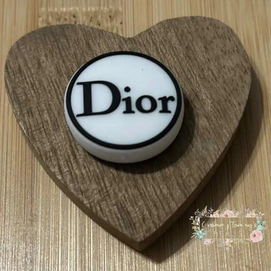 DiDi White & Black Round Silicone Focal Bead Silicone Round Focal Bead