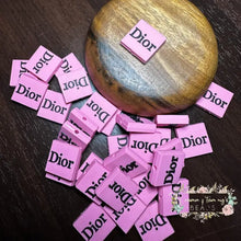 Load image into Gallery viewer, Dd Pink Square Silicone Focal Bead
