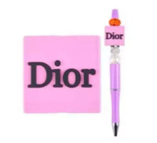 Load image into Gallery viewer, Didi Pink Square Silicone Focal Bead
