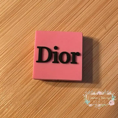 DiDi Square - Pink PVC Focal Bead Silicone Focal Bead