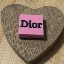 Load image into Gallery viewer, DiDi Pink Square PVC Focal Bead Silicone Focal Bead
