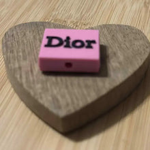 Load image into Gallery viewer, DiDi Pink Square PVC Focal Bead Silicone Focal Bead
