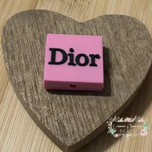 Load image into Gallery viewer, DiDi Pink Square PVC Focal Bead Silicone Focal Bead
