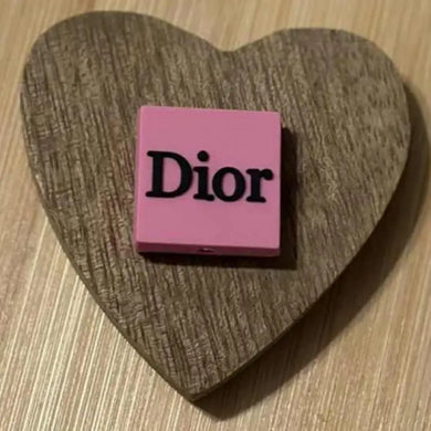 DiDi Pink Square PVC Focal Bead Silicone Focal Bead