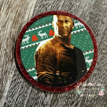 Load image into Gallery viewer, Die Hard - Red Glittery Acrylic Flatback Glitter Flatback
