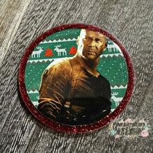Load image into Gallery viewer, Die Hard - Red Glittery Acrylic Flatback Glitter Flatback

