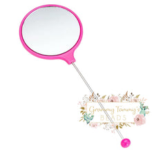 Load image into Gallery viewer, Diy Beaded Mirror Portable Handheld Beadable Mirrors Hot Pink
