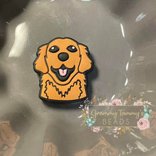 Load image into Gallery viewer, Dog Golden Silicone Focal Bead
