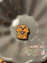 Load image into Gallery viewer, Dog Golden Silicone Focal Bead
