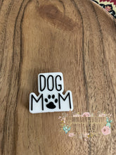 Load image into Gallery viewer, Dog Mom Silicone Focal Bead Black
