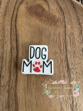 Load image into Gallery viewer, Dog Mom Silicone Focal Bead Red
