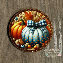 Load image into Gallery viewer, Double Pumpkins - Glitter Acrylic Flatback Glitter Flatback
