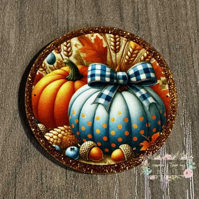 Double Pumpkins - Glitter Acrylic Flatback Glitter Flatback