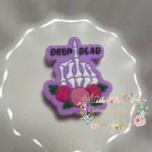 Load image into Gallery viewer, Drop Dead Purple Silicone Focal Bead
