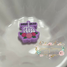 Load image into Gallery viewer, Drop Dead Purple Silicone Focal Bead
