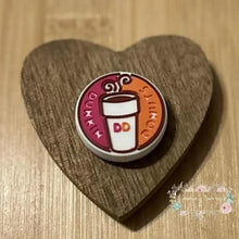Load image into Gallery viewer, Dunkin Coffee Silicone Focal Bead - One Count Silicone Focal Bead
