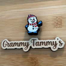 Load image into Gallery viewer, Snowman - Silicone Focal Bead
