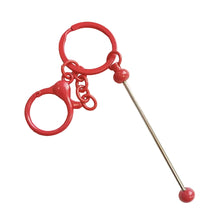 Load image into Gallery viewer, Beadable Keychain Bars with Chain -  Many Colors Available
