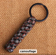 Load image into Gallery viewer, Handmade Woven Paracord Knot Survival Keychain
