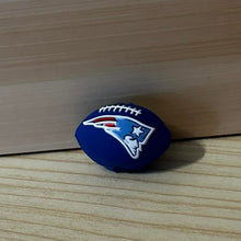Load image into Gallery viewer, 3D Patriots Football Silicone Focal Bead
