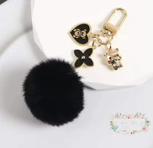 Load image into Gallery viewer, Elegant Keychain or Bag Charm - Available in Pink or Black Black Purse Keychain
