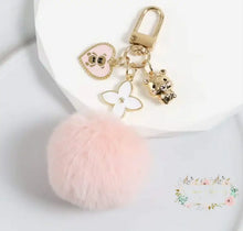 Load image into Gallery viewer, Elegant Keychain or Bag Charm - Available in Pink or Black Pink Purse Keychain
