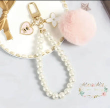 Load image into Gallery viewer, Elegant Pearl Keychain or Bag Charm - Available in Pink or Black Pink Keychain
