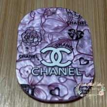 Load image into Gallery viewer, Embossed Acrylic Charm - Double Sided - CiCi Purple Embossed Acrylic Charm
