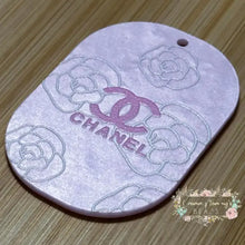 Load image into Gallery viewer, Embossed Acrylic Charm - Double Sided - CiCi Purple - Light Purple Embossed Acrylic Charm
