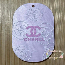 Load image into Gallery viewer, Embossed Acrylic Charm - Double Sided - CiCi Purple - Light Purple Embossed Acrylic Charm
