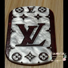 Load image into Gallery viewer, Embossed Acrylic Charm - Double Sided - Love Brown Embossed Acrylic Charm
