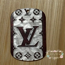 Load image into Gallery viewer, Embossed Acrylic Charm - Double Sided - Love Brown Embossed Acrylic Charm
