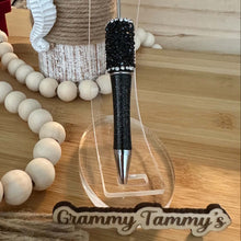 Load image into Gallery viewer, Sugar Rhinestone Beadable Pen - Black Sparkles
