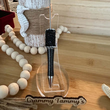 Load image into Gallery viewer, Sugar Rhinestone Beadable Pen - Black Sparkles
