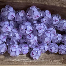 Load image into Gallery viewer, Love Fancy Purple 20mm Heart Acrylic Beads - 5 Count
