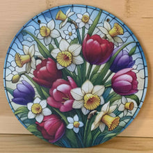 Load image into Gallery viewer, Acrylic Suncatcher with Chain - Medium - Daffodils &amp; Tulips
