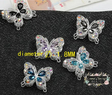 Load image into Gallery viewer, 31*35MM Metal Fancy Beads Rhinestone Effect/Butterfly Shape 1- count Butterfly shaped beeds
