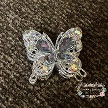 Load image into Gallery viewer, 31*35MM Metal Fancy Beads Rhinestone Effect/Butterfly Shape 1- count Butterfly shaped beeds
