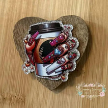 Load image into Gallery viewer, Fancy Nails Coffee - Silver Glitter Flatback Glitter Flatback
