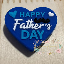 Load image into Gallery viewer, Father’s Day Heart Silicone Focal Bead Beads
