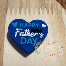 Load image into Gallery viewer, Father’s Day Heart Silicone Focal Bead Beads
