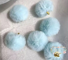 Load image into Gallery viewer, Faux Fur Pom Pom Charms: Plush Fuzzy Ball Pendants (20mm 5 Pcs) 20mm furry chams
